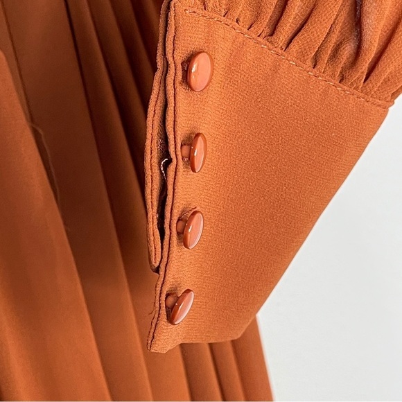 Baltic Born Celine Rust Faux Wrap Maxi Dress Bridesmaid Formal Wedding Guest - Picture 9 of 16